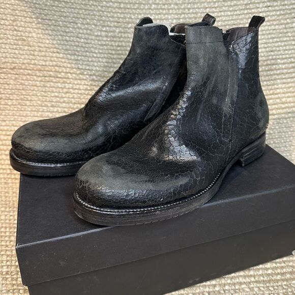 NWT Area Forte distressed crackle chelsea handcrafted boots sz 42 Italy